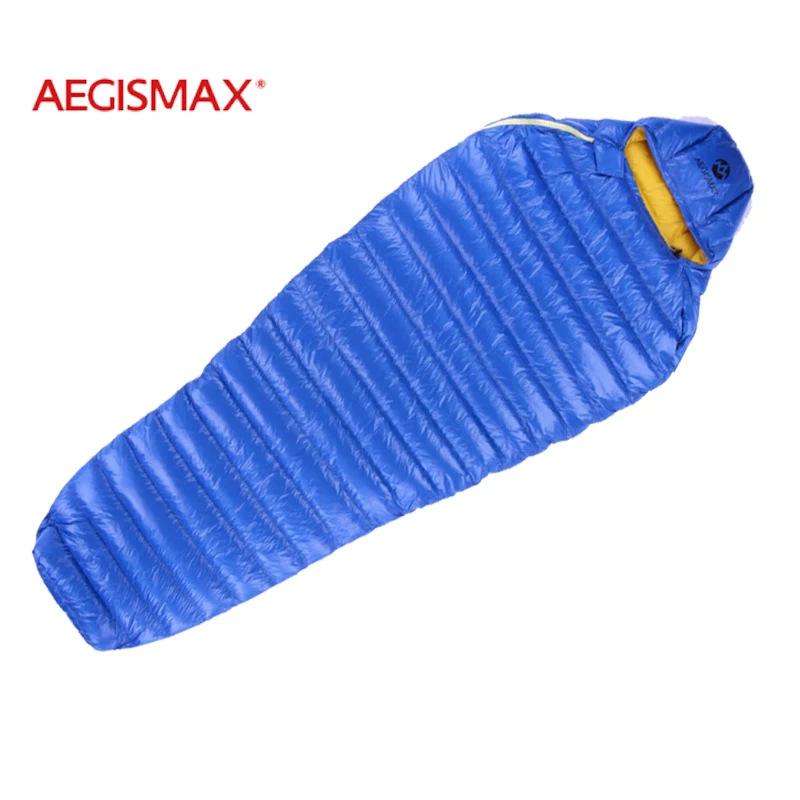 Спальный мешок LETO aegimax водоотталкивающий спальный с белым гусиным пухом Мумия