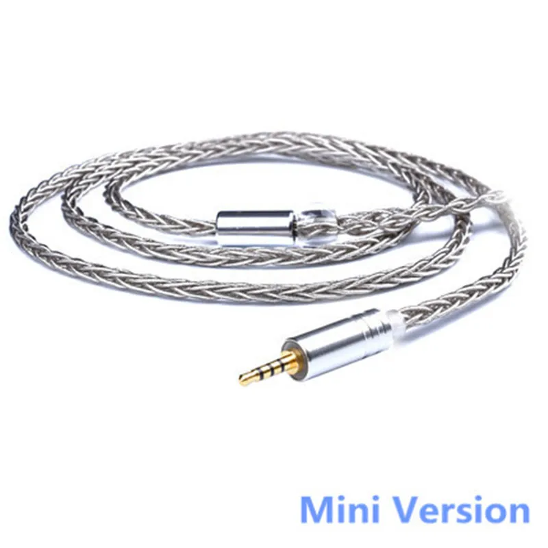 

8 Core Silver Plated Cable 2.5/3.5/4.4mm Balanced Cable With MMCX/2pin Connector For V80 ie80 kc2 AS10 ZS10 ZS6 SE846