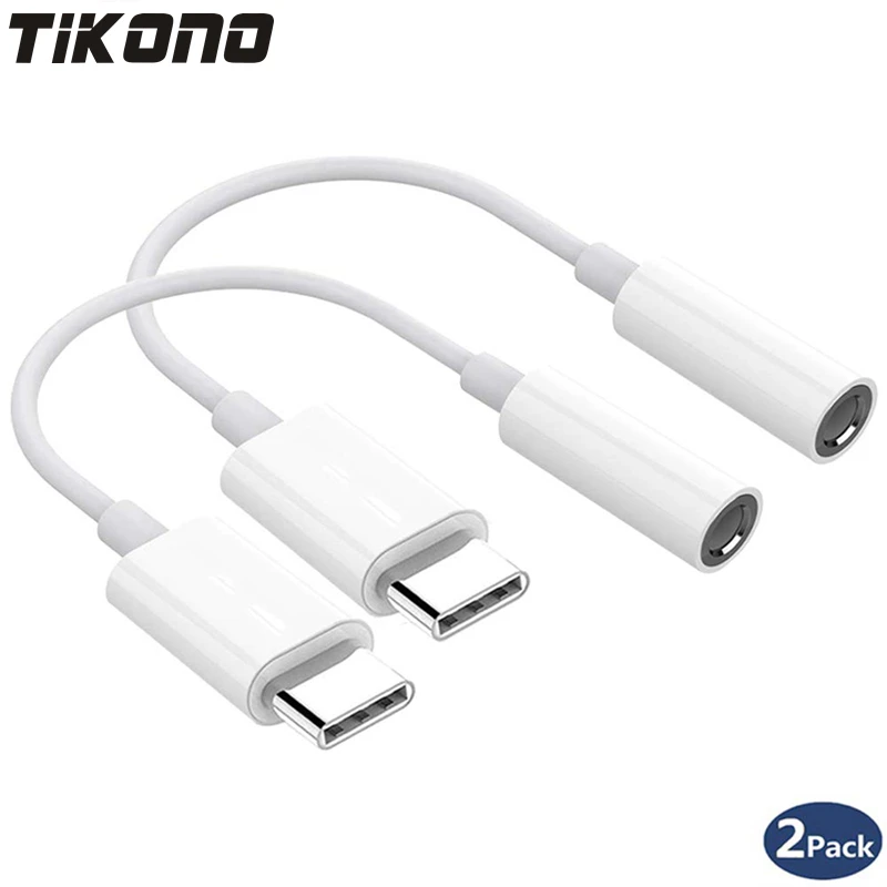 

Type C To 3.5mm Audio Adapter USB C Headphone Adapter for Google Pixel 2/2 XL/ 3/3 XL for Oneplus 6T for HTC U11 ,2-Pack