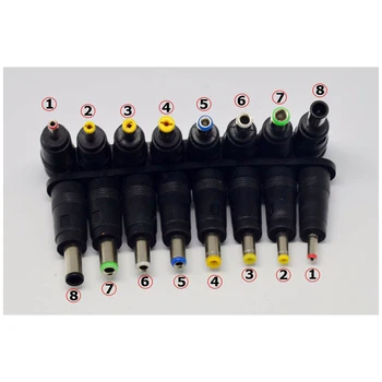 

8pcs Universal Adapter Tips AC DC Power Charger Supply Charging Adapter Tips Connector For Laptop Notebook
