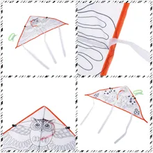 1 шт. красочный детский спортивный Забавный воздушный змей, летающий складной пляжный воздушный змей, сделай сам, рисунок воздушный змей