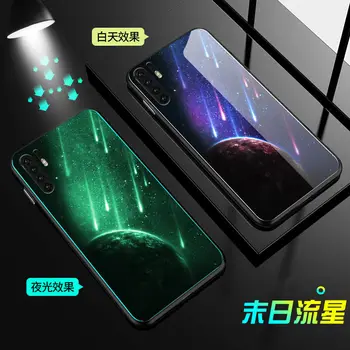 

Case For Huawei P30 Pro Case Luminous Tempered Glass Back Cover For Huawei P30 Lite P30 Pro Case Cover Silicone Phone Bag Capa