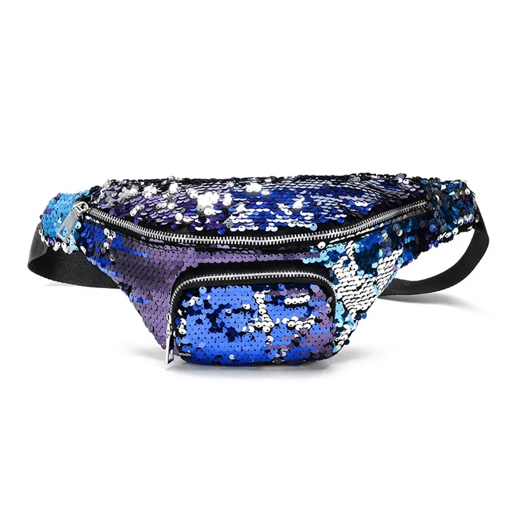 

Fashion Pockets Sequins Waist Bag Satchel Multifunctional Storage Cosmetic Bag LT88