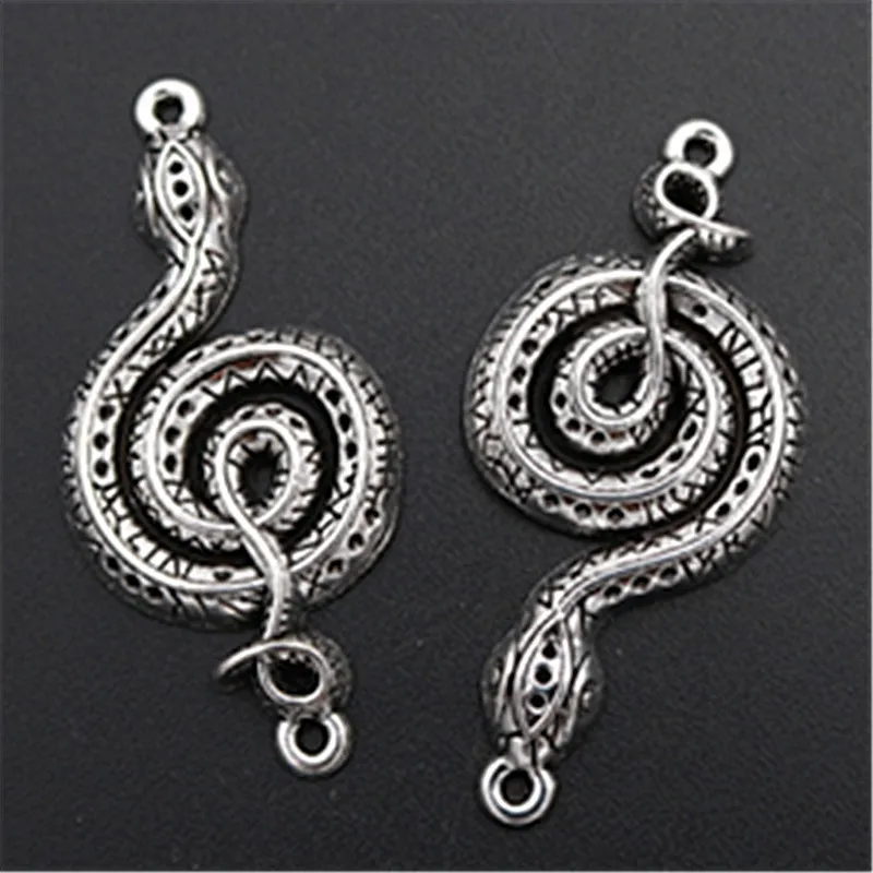 

5pcs Antique silver The king cobra charm necklace bracelet DIY metal jewelry fashion alloy connector A494