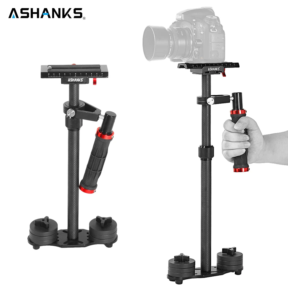 ASHANKS углеродное волокно 57 см/22,4 ''Ручной Стабилизатор Steadycam для DSLR Steadicam Canon sony Nikon GoPro AEE DSLR видеокамера