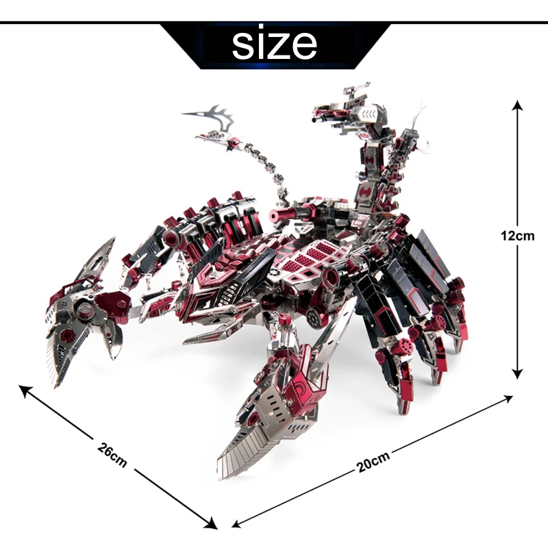 Модель 2018 Microworld Red devils scorpion DIY лазерная резка пазл модель робота животного 3D