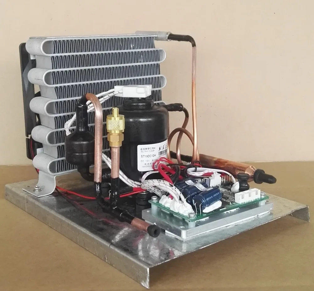 PURSWAVE ST14DCHC 300W Mini Condensing Units with 12V24V Tiny Compressor condenser filter drier
