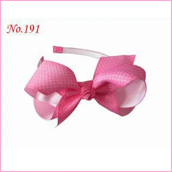 

50 BLESSING Boutique Girl Headband 4.5 - 5" ABC Hair Bow Clip 2 Styles 222 No.