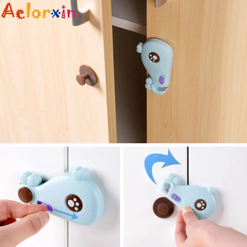 

1Pcs Whale Cabinet Door Drawers Refrigerator Baby Safety Locks For Kids Baby Locks For Children Kids Baby Safety Locks