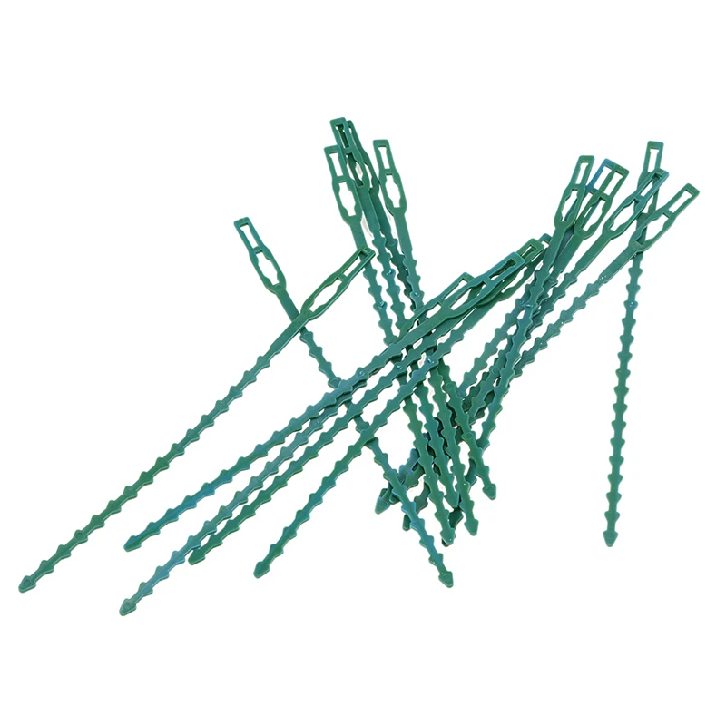 WHISM 20 шт. многоразовый Пластиковый кабель для растений садовые Галстуки дерево альпинистская поддержка горшок для садового растения маркер цветочный растительный галстук для сада