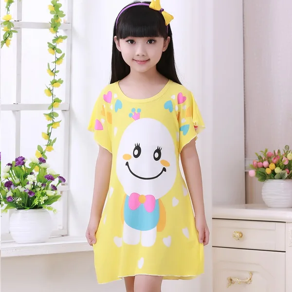 Летние платья принцессы для девочек список детей Костюмы детские пижамы хлопковая ночнушка Детская домашняя Cltohing девушка пижамы P53