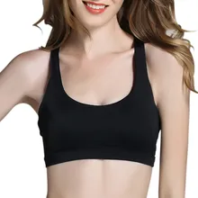 4 цвета Для женщин сзади Сексуальная Йога спортивные мягкий Вибростойкий работает тренировки Wirefree пуш-ап тренажерный зал Фитнес спортивный бюстгальтер