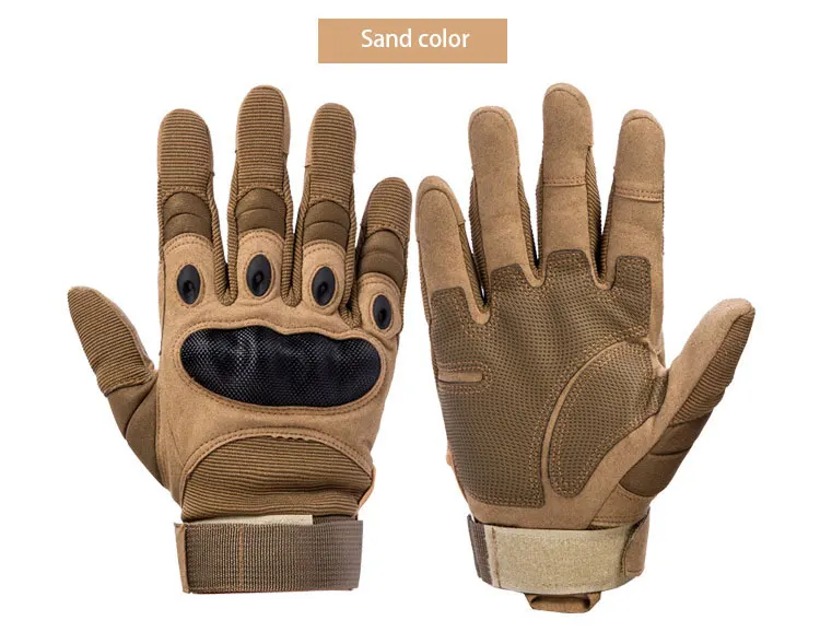 Новая армия тактические перчатки военный Пейнтбол Airsoft съемки полиции велосипед углерода Жесткий Костяшки Полный палец перчатки для Для