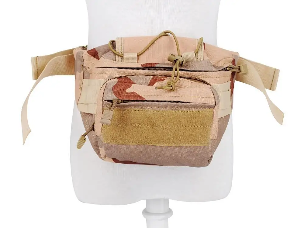Мужская камуфляжная поясная сумка с регулируемым ремешком и карманами на молнии Molle Millitary Bag