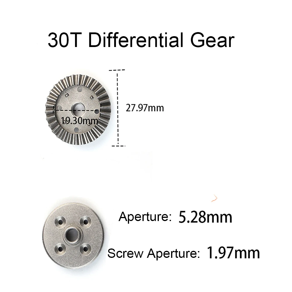 12T 24T 30T Metal Motor Driving Gear Planet Gear Differential Gear Combo Kit for WLtoys 12428 12423 RC Car Truck Vehicle Part (6)