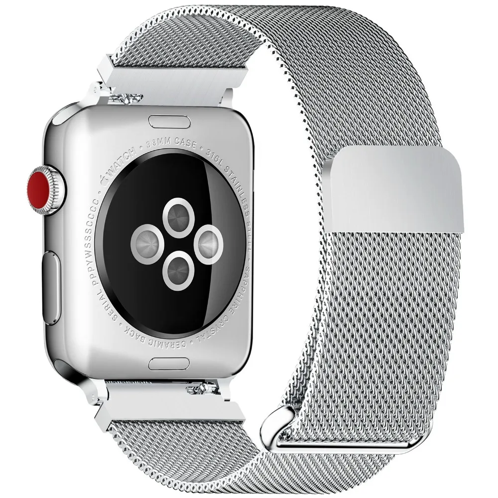 4 цвета Apple Watch Band 38 мм 40 мм 42 мм 44 мм, Fullmosa веб Миланская сетка iWatch ремешок для Apple Watch Band серии 4 3 2 1