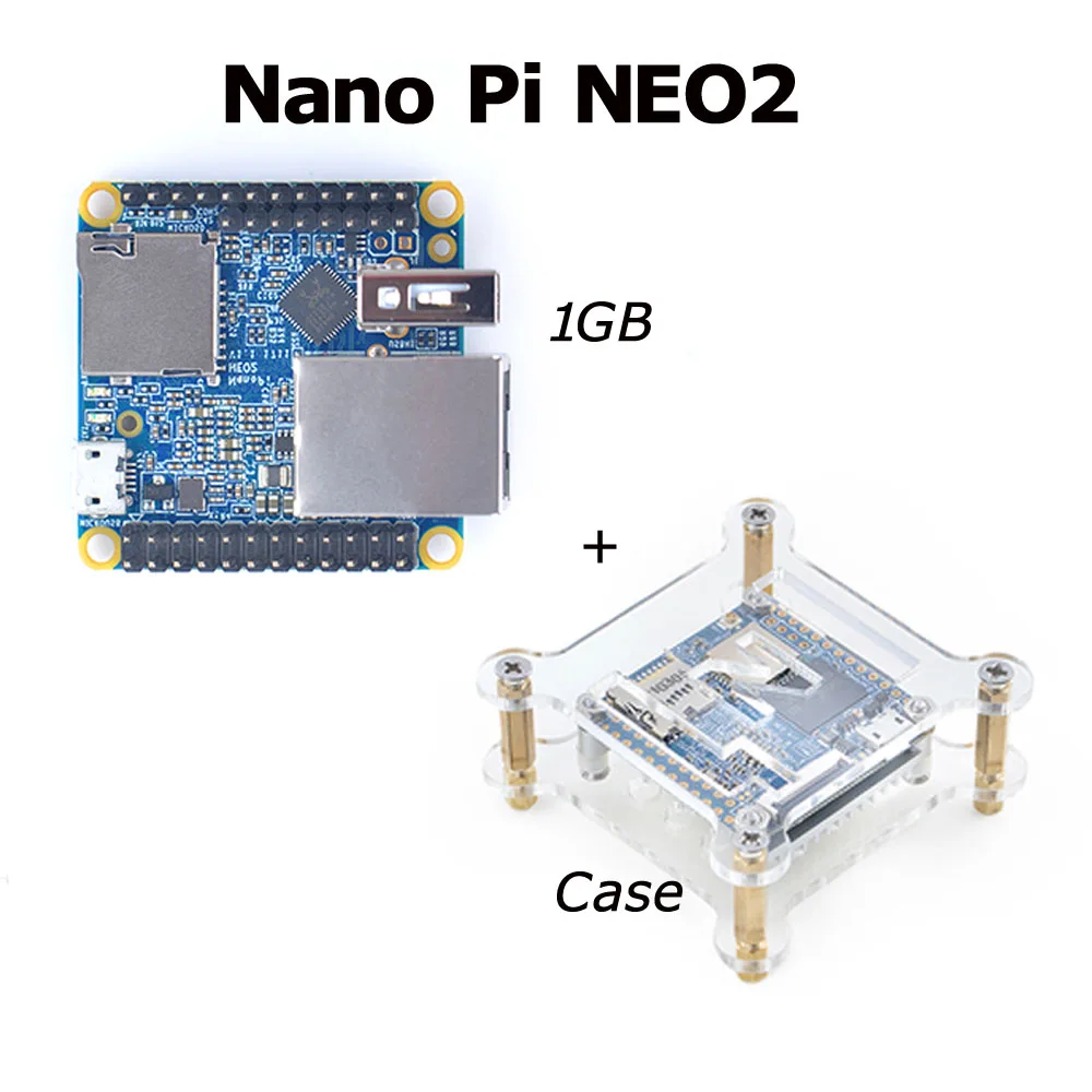 NanoPi NEO2 LTS макетная плата быстрее, чем Raspberry PI 40X40 мм(512 МБ/1 ГБ DDR3 ram) ARM Cortex-A53 Allwinner H5 - Цвет: Цвет: желтый