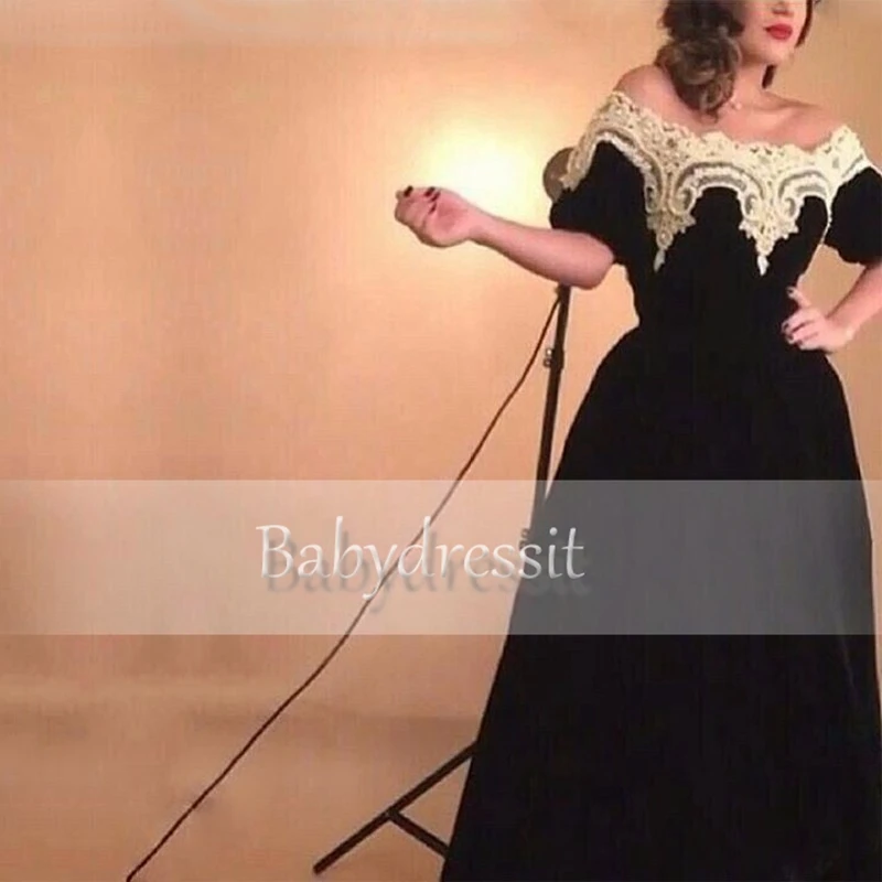 Elegant Off the Shoulder Short Sleeve Long font b Evening b font font b Dresses b