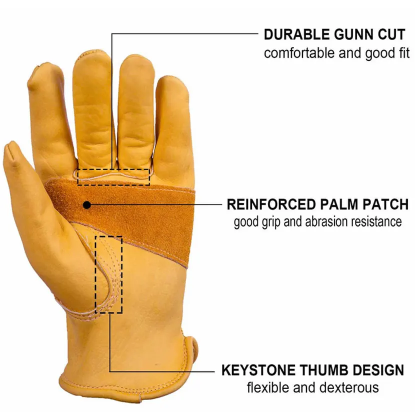Cowhide Gloves Garatoi Anti - slip Wear - resistant Work Glove Motorcycle Riding Protection Locomotive Machinery Cowhide Gloves Garatoi Anti - slip Wear - resistant Work Glove Motorcycle Riding Protection Locomotive Machinery