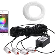 [Seven Neon] от 1 до 4 автомобилей RGB волоконно-оптические атмосферные лампы приложение управление салона автомобиля свет окружающего света декоративная приборная панель двери