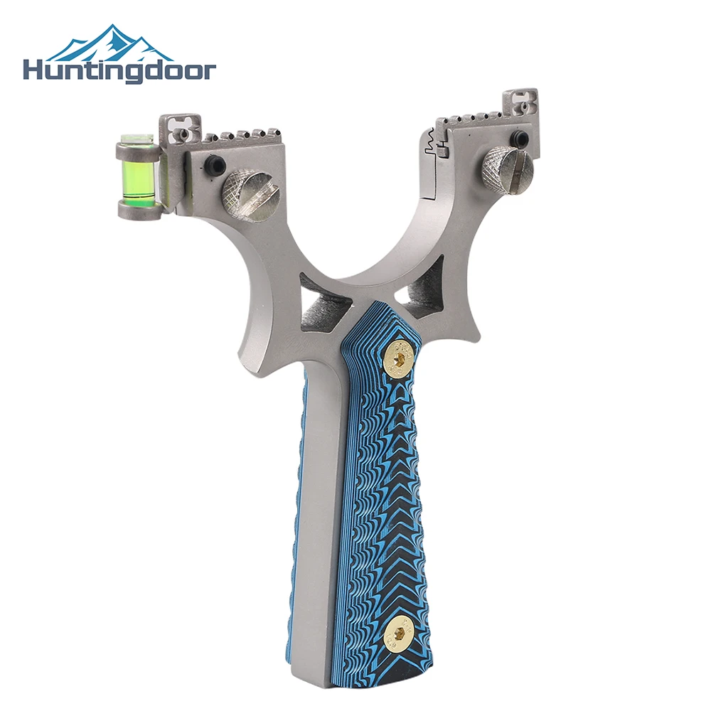 

New Stainless Steel Outdoor Slingshot Hunting Powerful Catapult with flat Rubber Band Pocket Shooting Game Archery Accessories