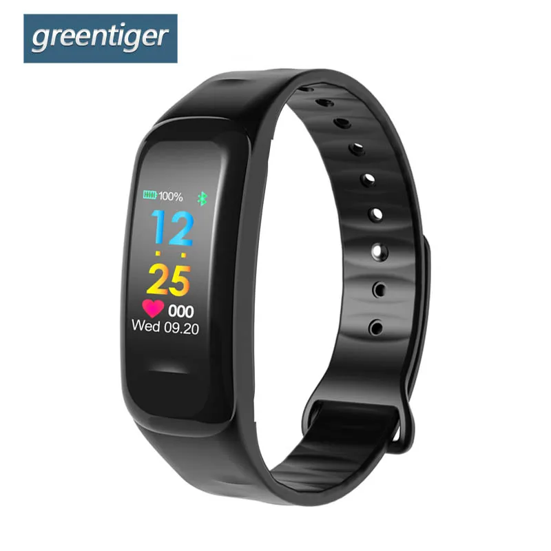 

Greentiger C1 Plus Color Screen Smart Band Heart Rate Monitor Fitness Tracker Sport Wristband Blood Pressure Smart Bracelet
