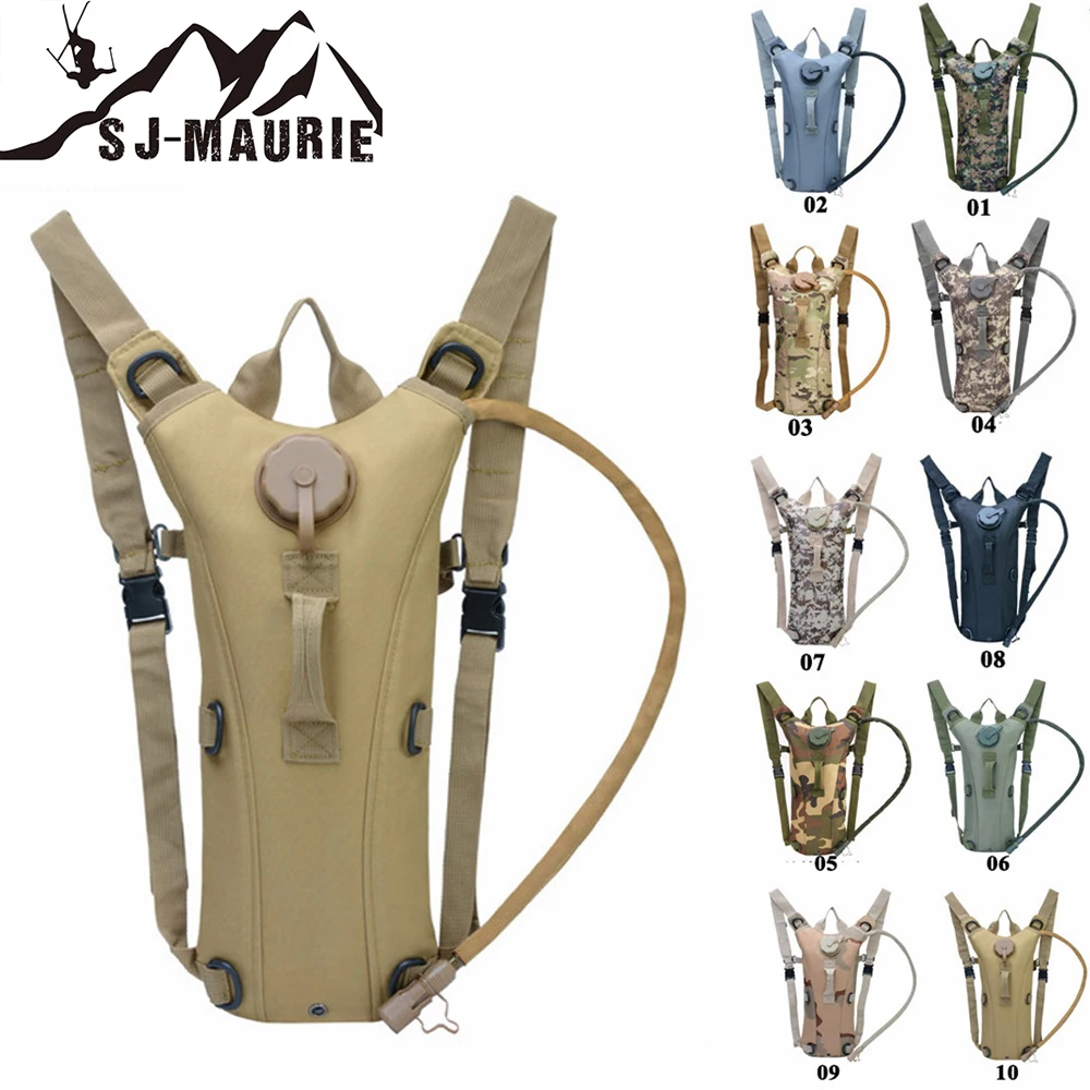SJ Maurie 3L военный тактический охотничий походный гидратационный рюкзак для
