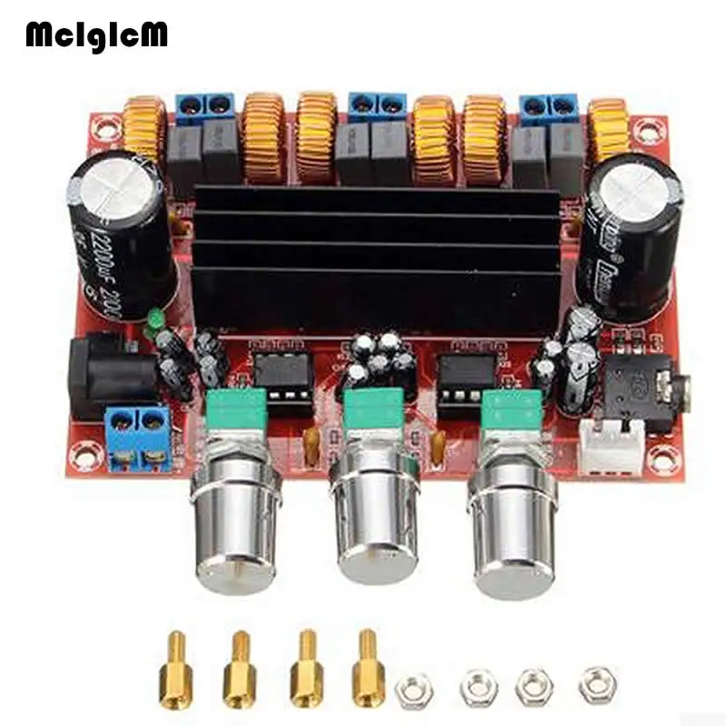 

TPA3116D2 Digital Subwoofer Amplifier Board DC12V-24V 2x50W 100W XH-M139 2.1 Channel Digital Power Amplifier for DIY Audio