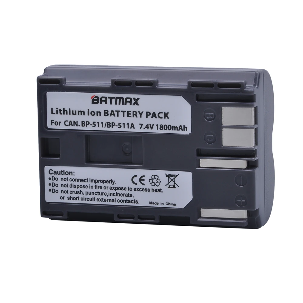 2 шт. Аккумулятор для Canon EOS 300D 10D 20D 30D 40D 50D D30 D60 5D G6 OS 30D|bp-511 battery|bp 511abp 511a battery |