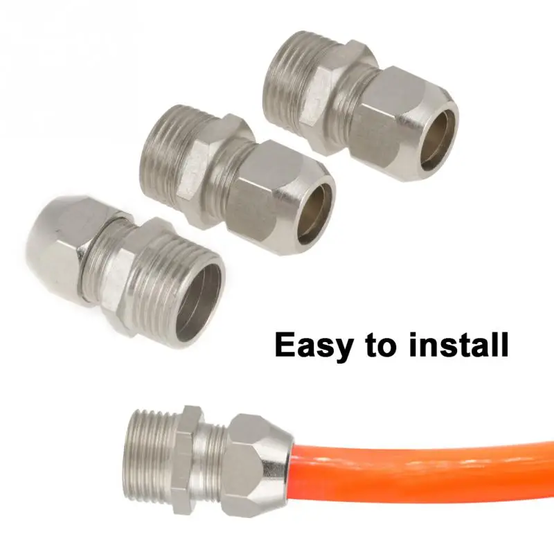 10 Pcs/set Brass Pipe Fitting 10mm BSP 3/8" Male Thread Compression