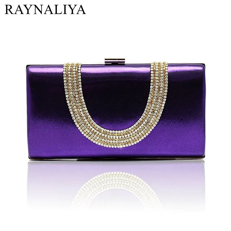 

New Arrival Purple Chinese Women's Banquet Handbag Fashion Party Bridal Evening Bags Diamonds Purse Makeup Bag SFX-A0173