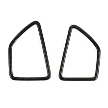 2 шт. карбоновое волокно A/C рамка на выходе наклейка s A/C рамка на выходе Украшение Наклейка s черный декор отделка наклейка на консоль запчасти для грузовиков