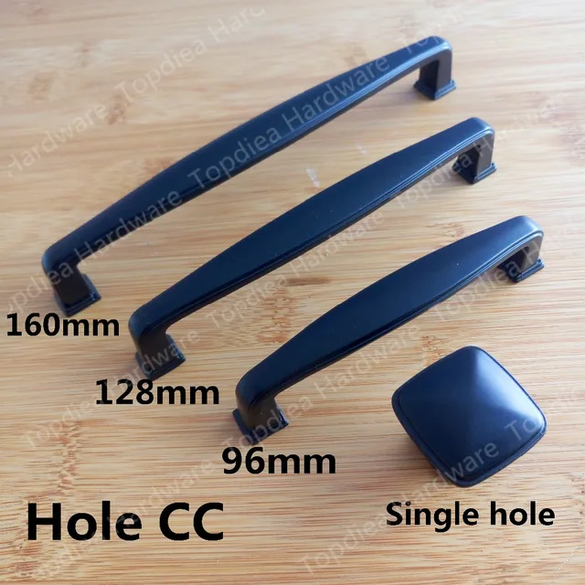 Best Price Single Knob Hole Pitch 96mm/128mm Zinc Alloy handle modern handle Kitchen Furniture Handle bedroom drawer handle black color Best Price Single Knob Hole Pitch 96mm/128mm Zinc Alloy handle modern handle Kitchen Furniture Handle bedroom drawer handle black color