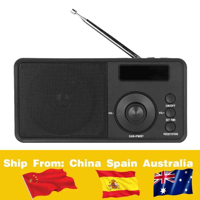 Portable DAB DAB+ Radio Outdoor Wireless FM Digital Radio with Built in