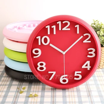 

3D Fashion Candy wall clock circular digital clocks mute watches modern design home decor 3d clok decorative kids wall clocks