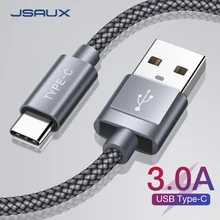 JSAUX 3A type-C кабель для Xiaomi Redmi Note 7 USB C мобильный телефон Быстрая зарядка type-C кабель для samsung Galaxy S9 S8 Plus S10