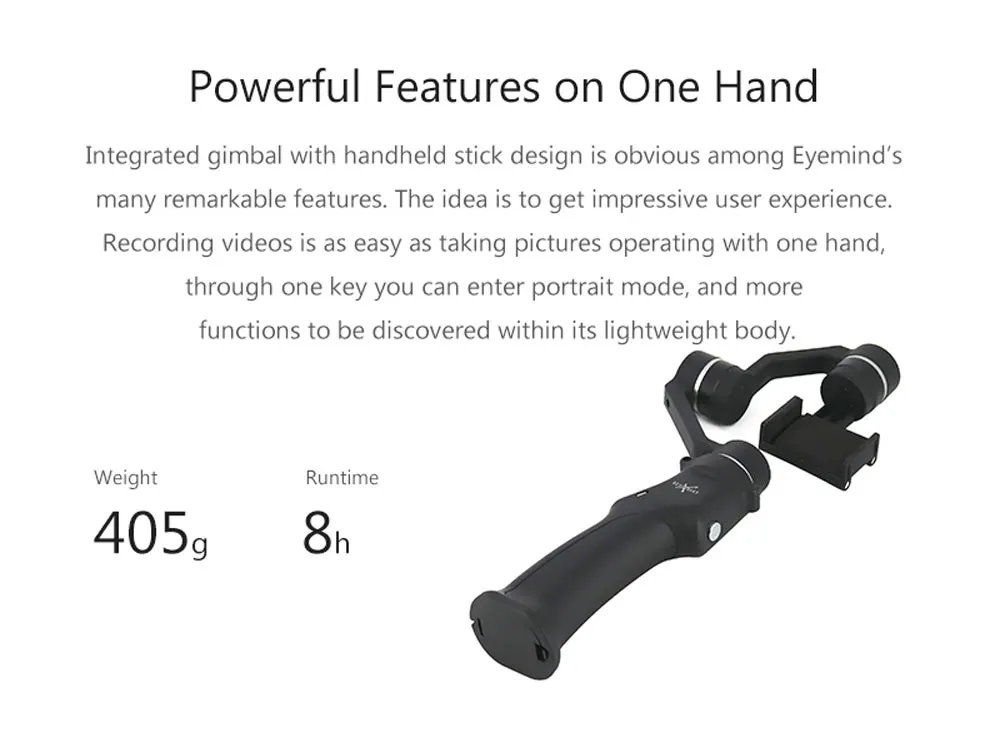 Beyondsky Eyemind смартфон ручной карданный 3-осевой стабилизатор для iPhone 8 X Xiaomi samsung экшн Камера VS Zhiyun Smooth Q