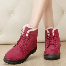 Женские ботинки г. Новая женская обувь зимние ботинки женские теплые зимние ботинки зимние ботильоны для женщин размера плюс с Плюшевым Мехом на шнуровке