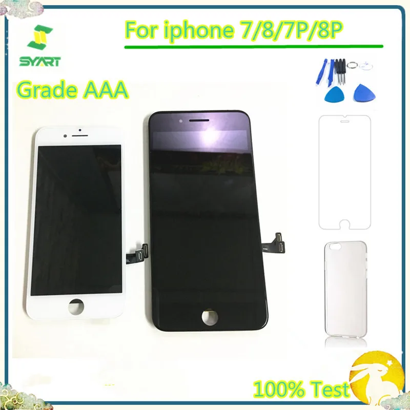 

AAA Quality 100% Test LCD Display For iphone 7 LCD Display Touch Screen Assembly Replacement Part For iphone 7 7 Plus 8 8 Plus
