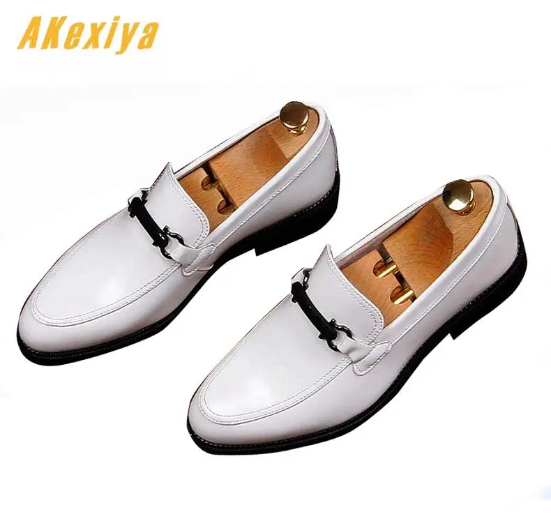 Men Luxury Designer British Gentleman White Black Oxfords Flats