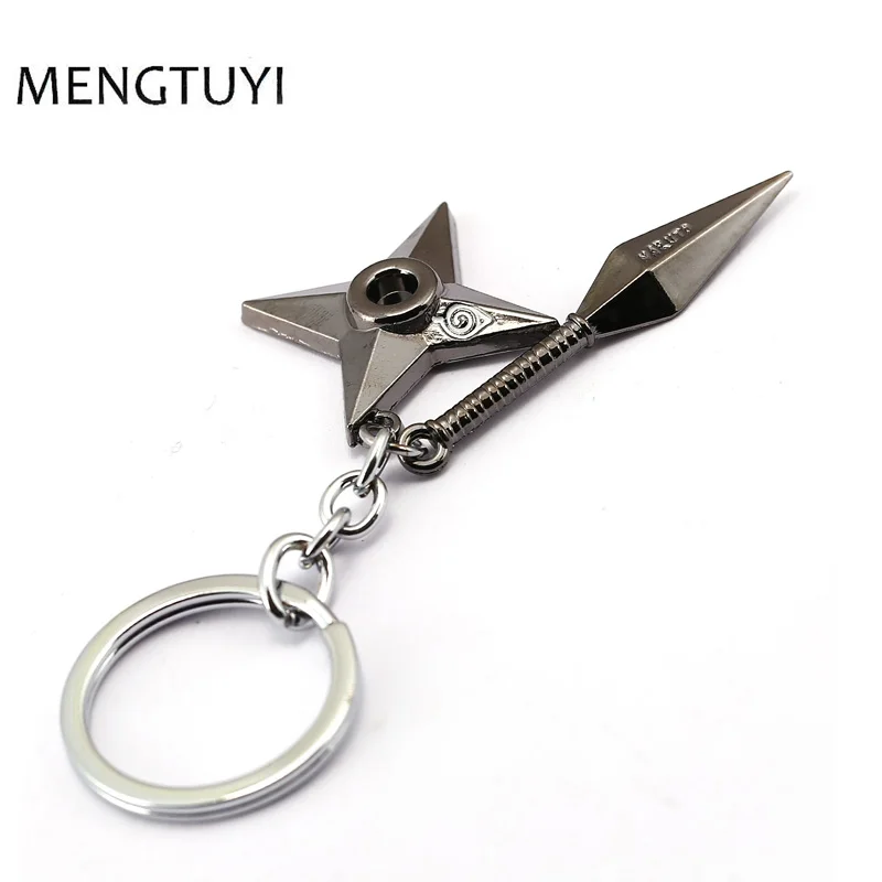 

J store Naruto Shuriken Hoist Rinnegan Kakashi Uchiha Itachi Pendant Anime Keychain Car llavero Cosplay Jewelry