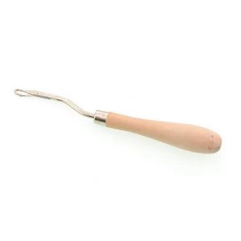 

Wooden handle green wooden handle carpet repair crochet manual DIY matching wig braided crochet