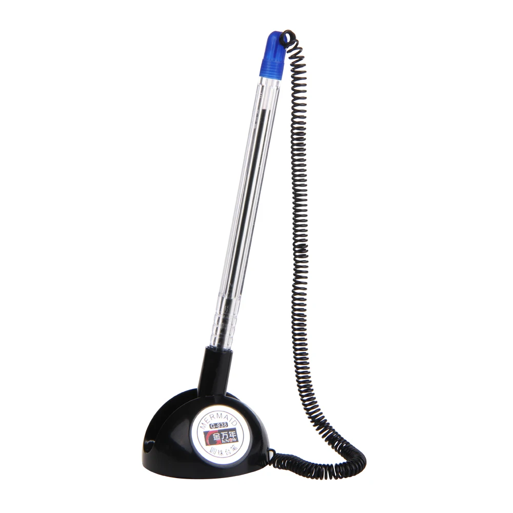 

1PCS/LOT Desk pen with rope desktop phone pen ballpoint desk pen telephone beads g-838