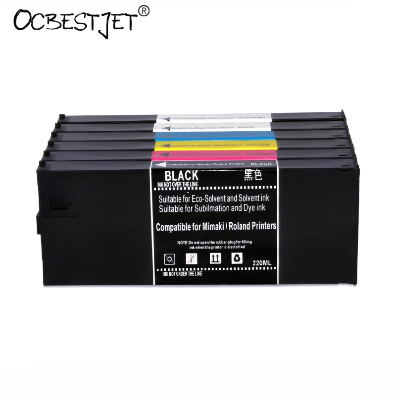 

220ML/PC LF-200 Refillable Ink Cartridge For Mimaki UJF-6042 UJF-3042 Printer (6 Colors One Set)