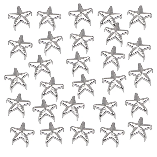 50 x Star Studs Claw Rivet - Leather Crafts Costumes Bags Jeans Belts Shoes Easy to Attach and ideal for customizing Punk Rock | Дом и сад