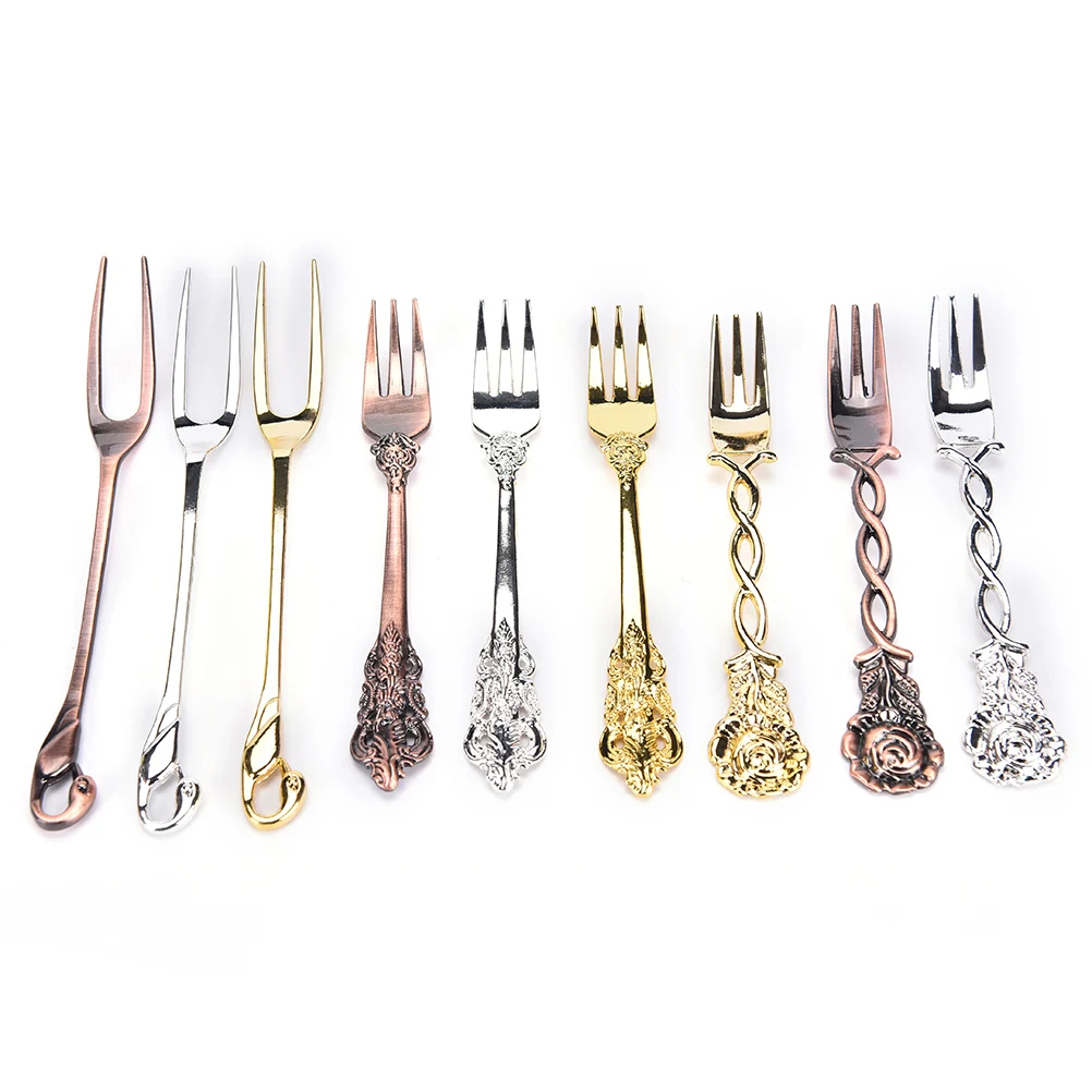 Buy 1PC Cake Forks Retro European Style Kitchen Dining