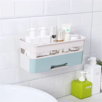 

Kitchen Bathroom Wall Storage Shelf Hanging Rack Corner Basket Holder Organizer Wall-mounted Storage Basket d1