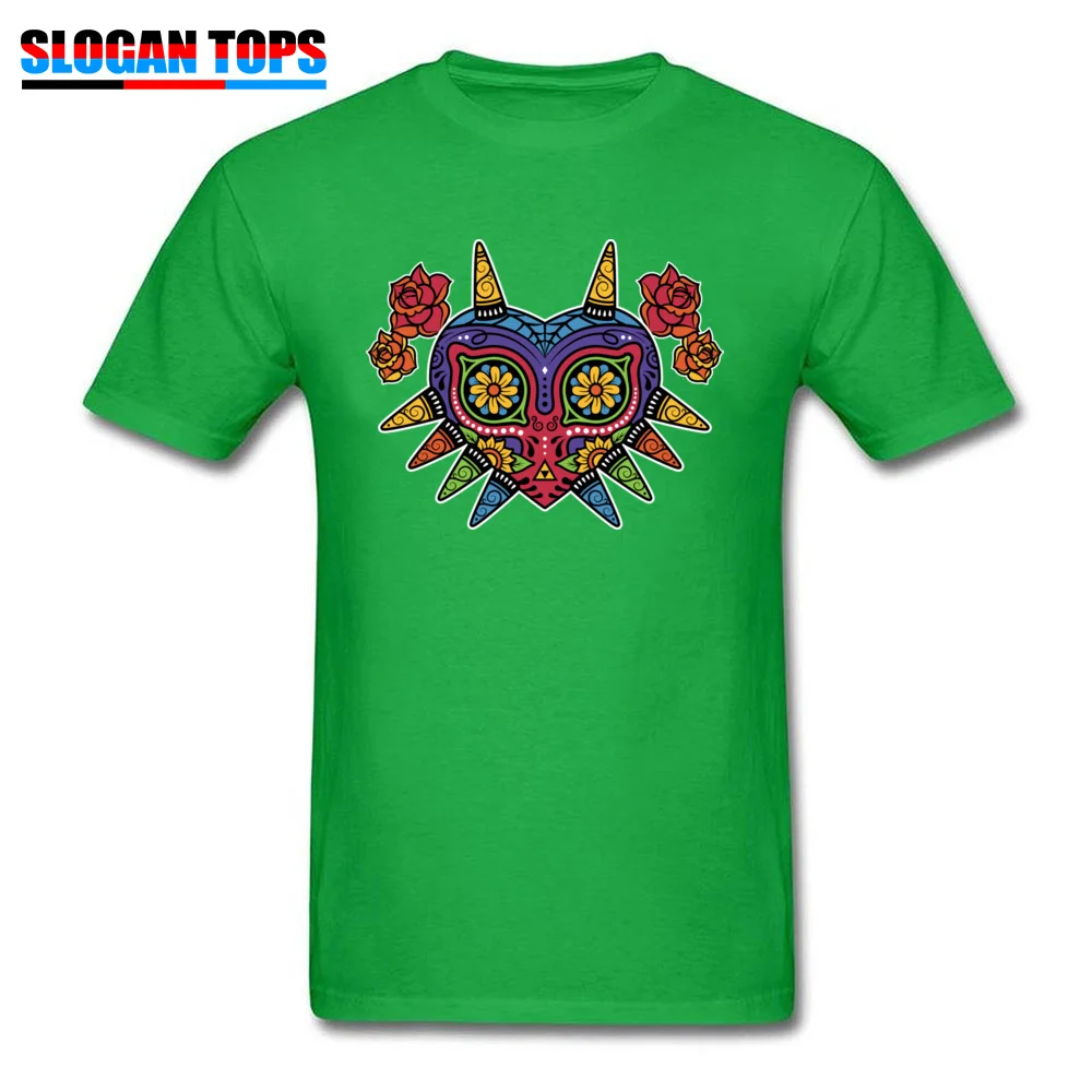 Young Latest Tops & Tees Round Neck Summer Fall 100% Cotton Fabric T-Shirt Comics Short Sleeve El Dia de la Majora Tops Shirt El Dia de la Majora green