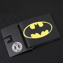 DC Marvel Comics мужской кошелек из ПВХ 3,45 дюймов, сумки для долларов, Бэтмен, аниме, принты, держатель для карт, кошелек, кожа, черные кошельки, billeteras