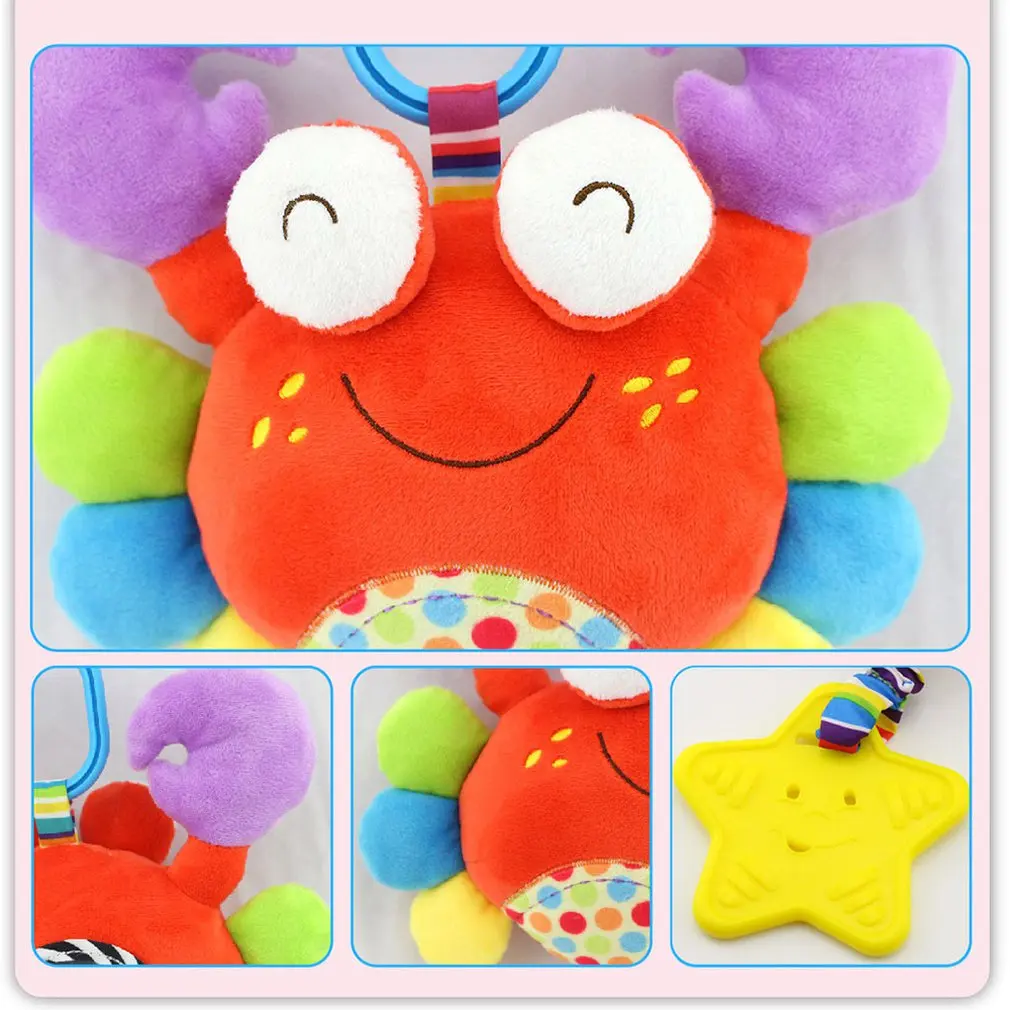 1 шт. погремушки для малышей плюшевая игрушка-животное детская кровать кукла-подвеска подарки на день рождения креативный родитель-ребенок